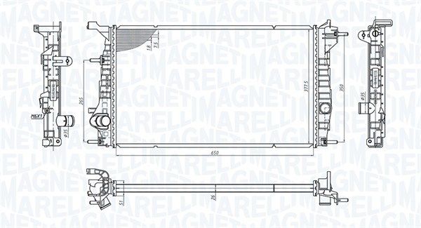 MAGNETI MARELLI 350213200600 Radiator, engine cooling