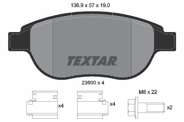 Brake Pad Set, disc brake 2360001