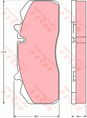 TRW DISC BRAKE PADS - TecDoc 1
