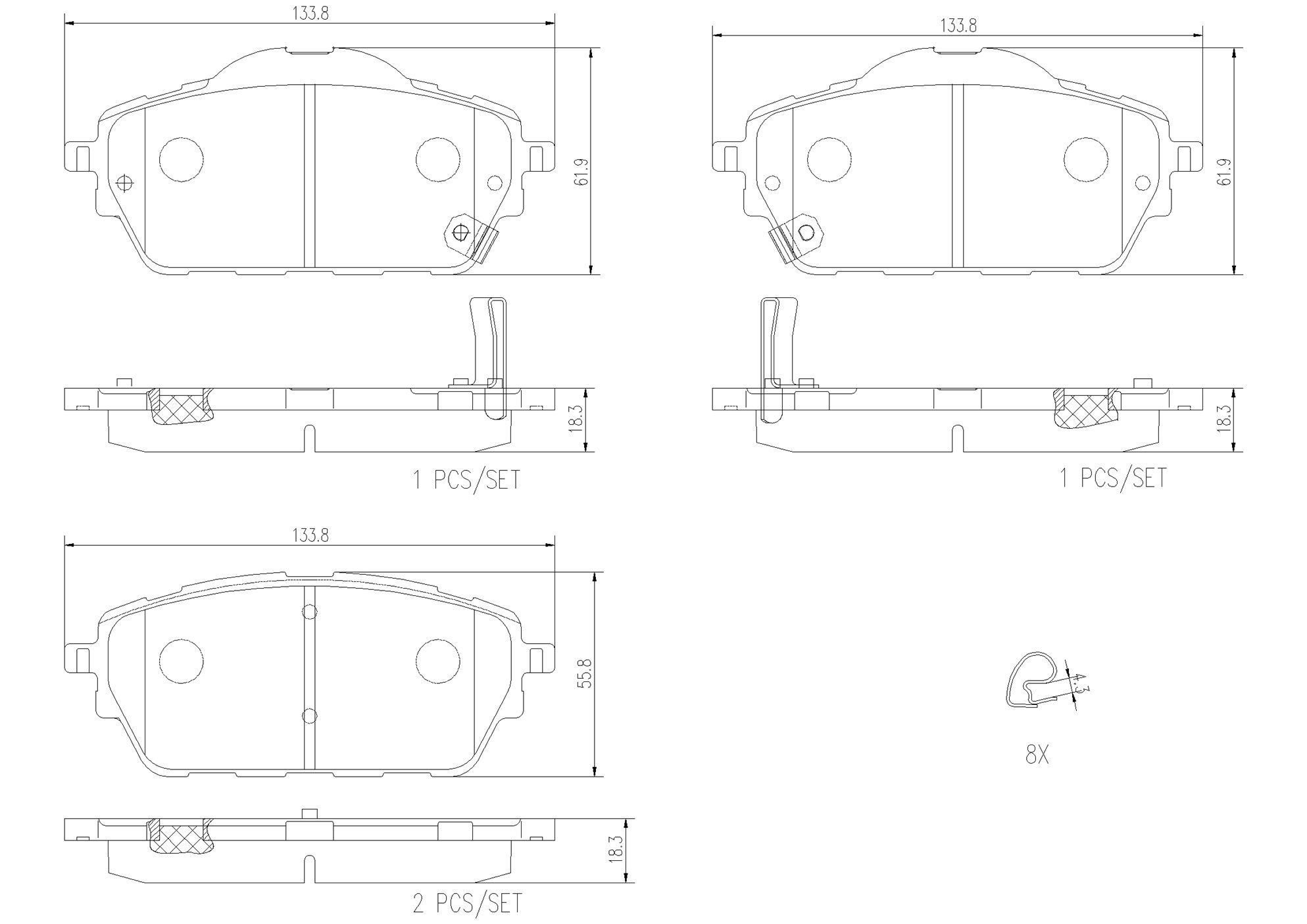 BREMBO DISC PAD -  HAVAL H2 15-On (FRT) - TecDoc 2