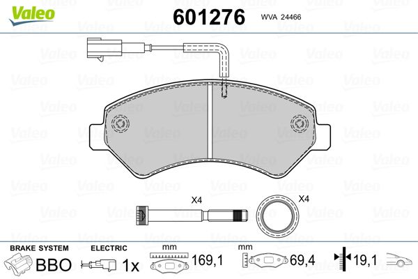 Brake Pad Set, disc brake 601276