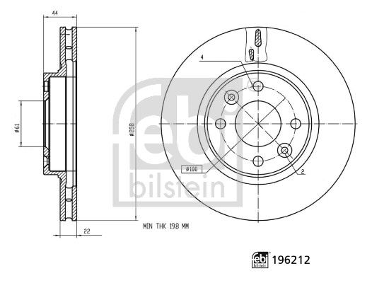 FEBI BILSTEIN 196212 - Bremsscheibe