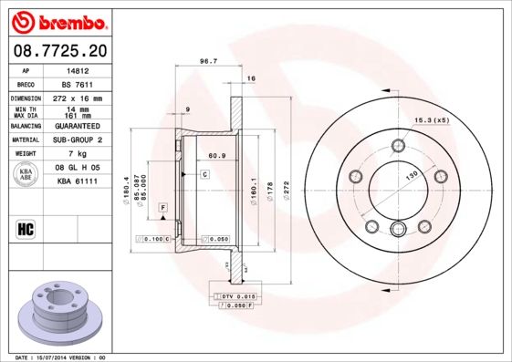 Brake Disc 08.7725.20