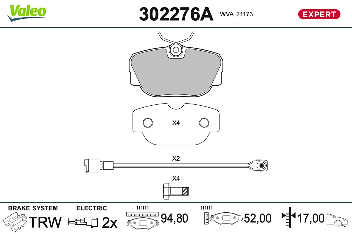 Bremsbelagsatz, Scheibenbremse