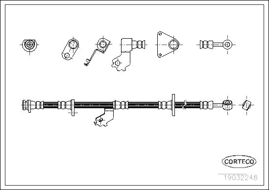 FLEXIBLE DE FREIN ROVER 400, 45  0705