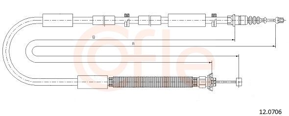 Cable Pull, parking brake 12.0706