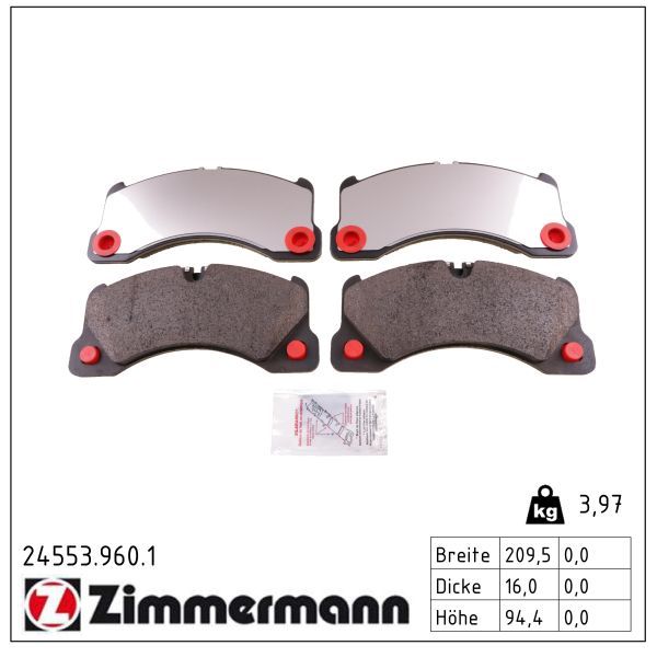ZIMMERMANN 24553.960.1 - Bremsbelagsatz, Scheibenbremse rd:z