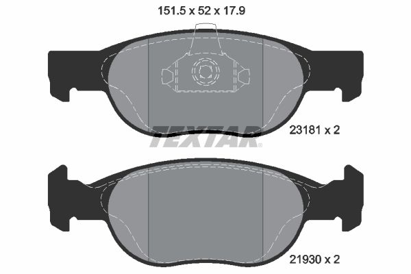 TEXTAR 2318101 - Bremsbelagsatz, Scheibenbremse Q+