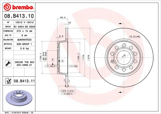 Brake Disc 08.B413.11