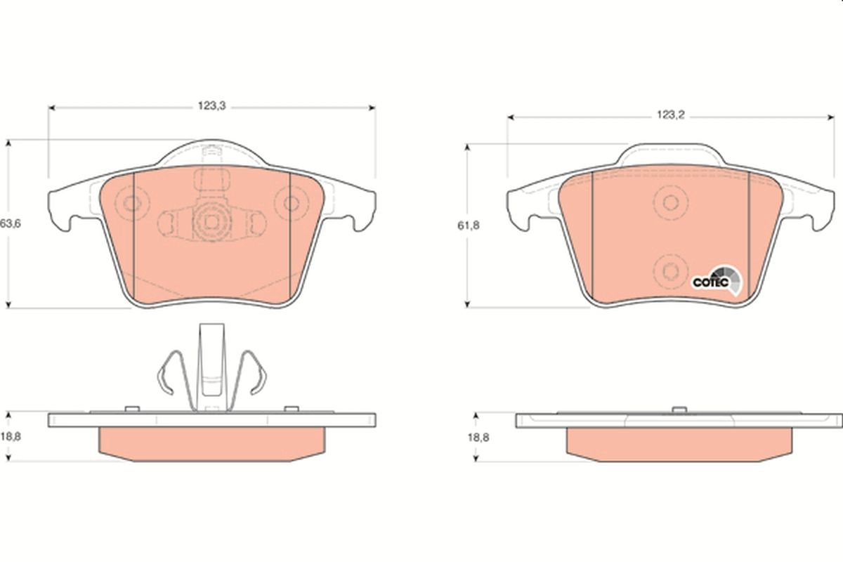 TRW DISC BRAKE PADS - TecDoc 1