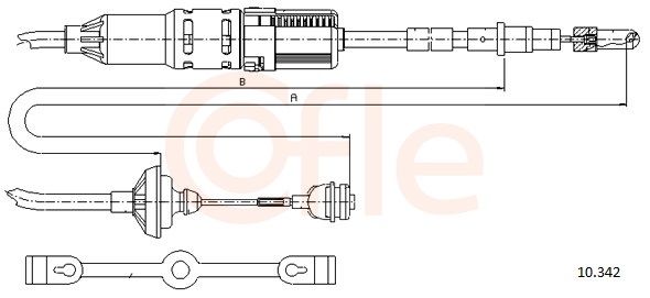 COFLE 10.342 - Seilzug, Kupplungsbet&auml;tigung