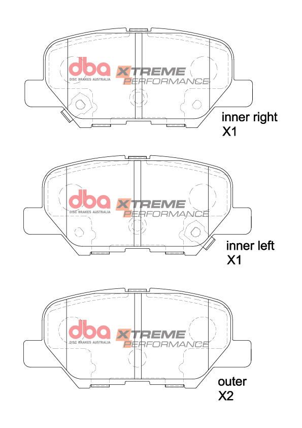 DBA  XP PERFORMANCE  BRAKE PADS [ MITSUBISHI ASX - XB 2010 - 2014 R ] - TecDoc Only