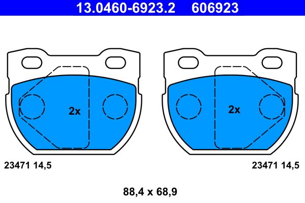 Brake Pad Set, disc brake 13.0460-6923.2