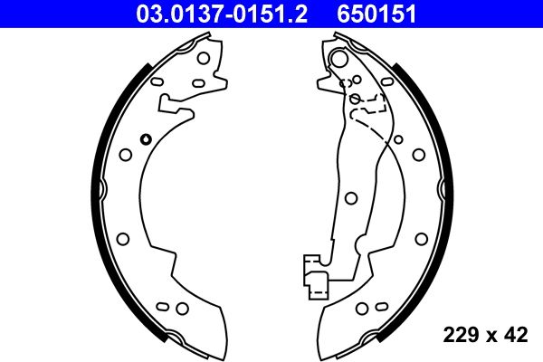 Brake Shoe Set 03.0137-0151.2