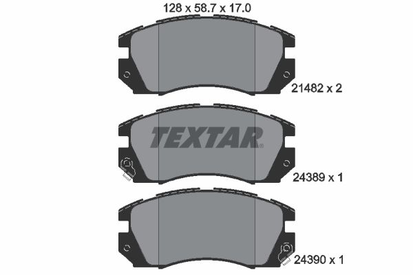 2148202 TEXTAR fékbetétkészlet, tárcsafék