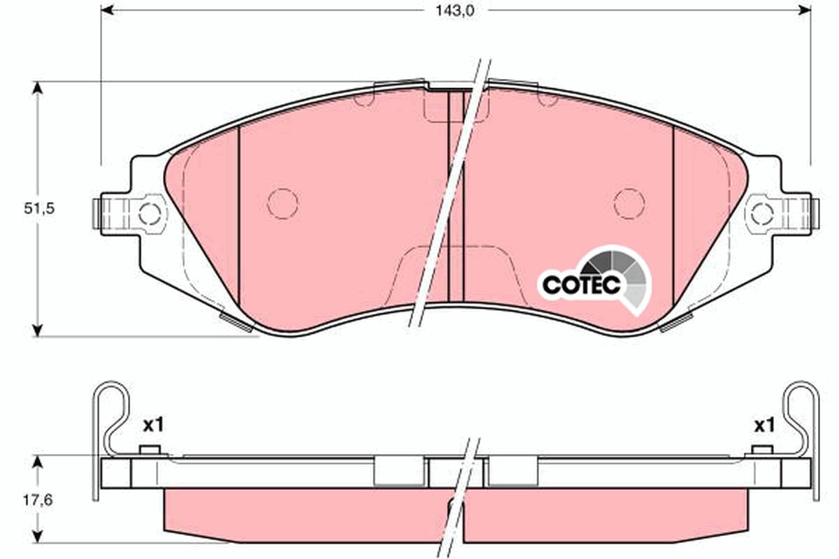 Brake Pad Set, disc brake GDB3171