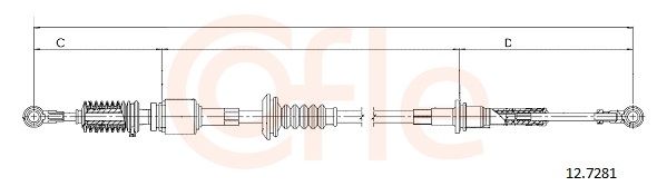 COFLE 12.7281 - Seilzug, Schaltgetriebe