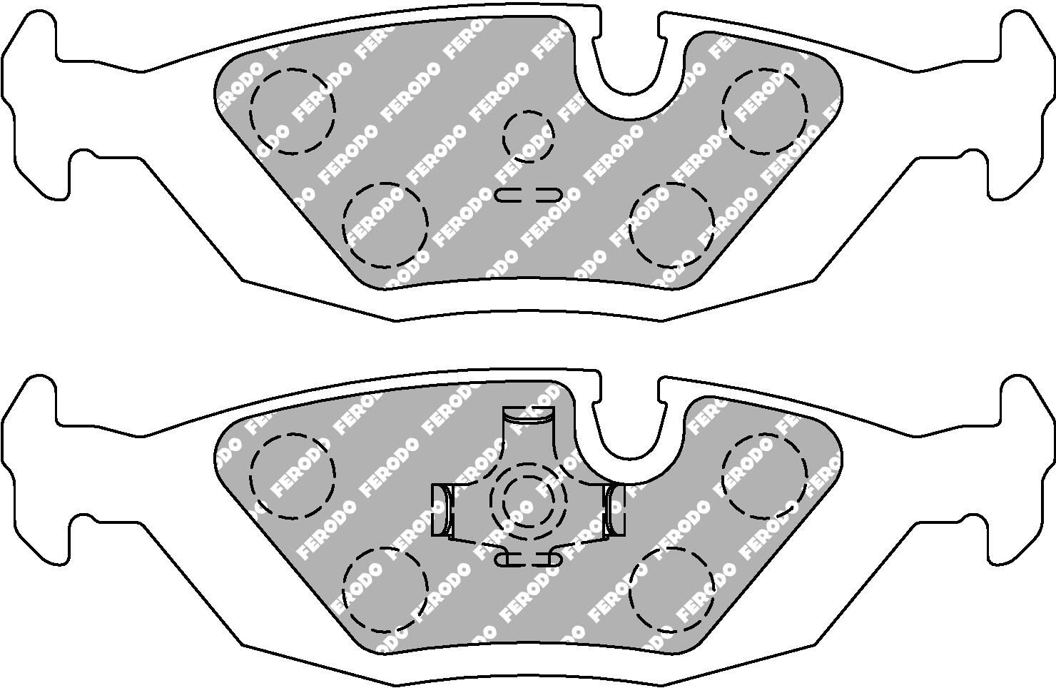 FERODO RACING FCP296R - Bremsbelagsatz, Scheibenbremse DS3000