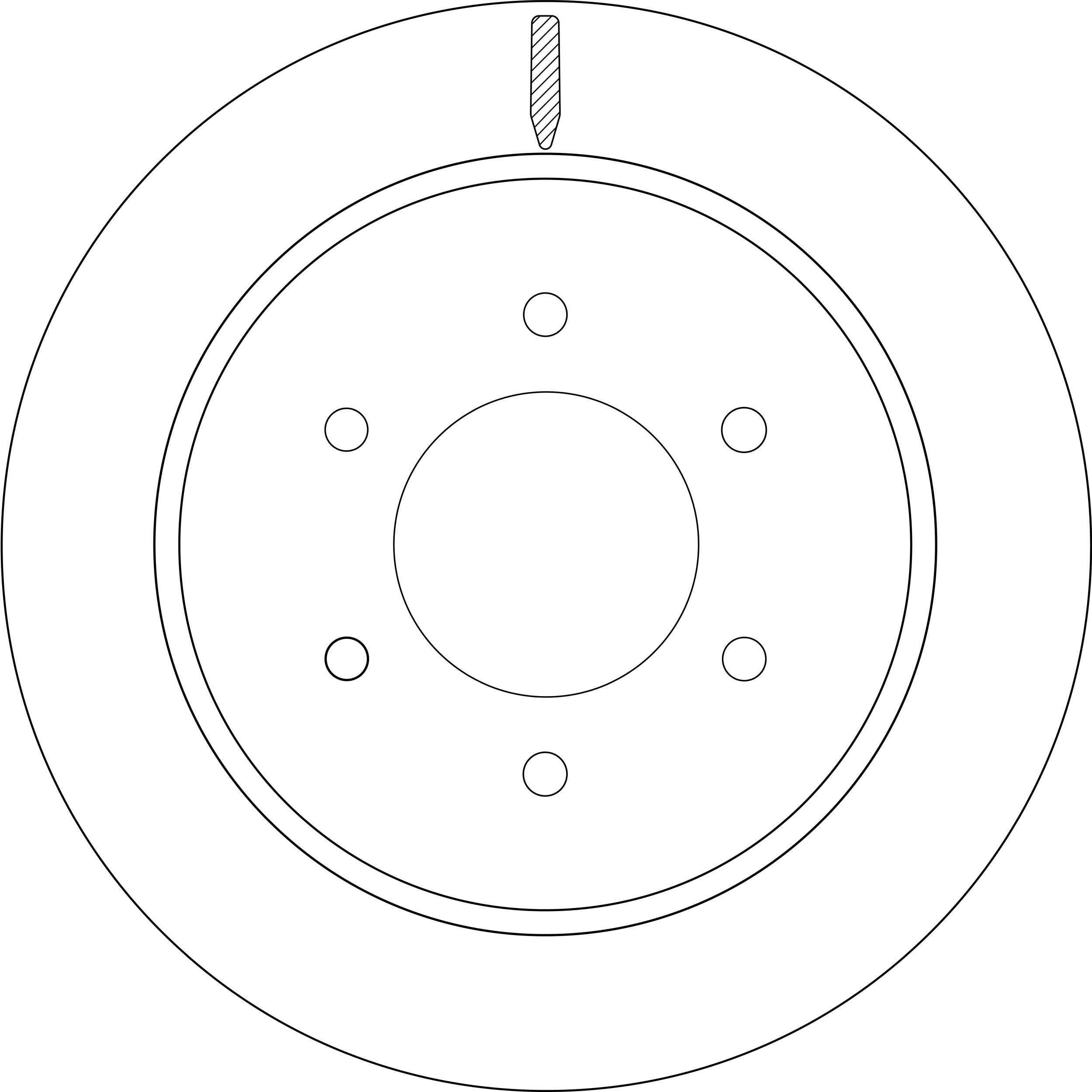 DF8668S Ford Ranger Wildtrack 2022-on Brake Disc Rear Axle - TecDoc Only