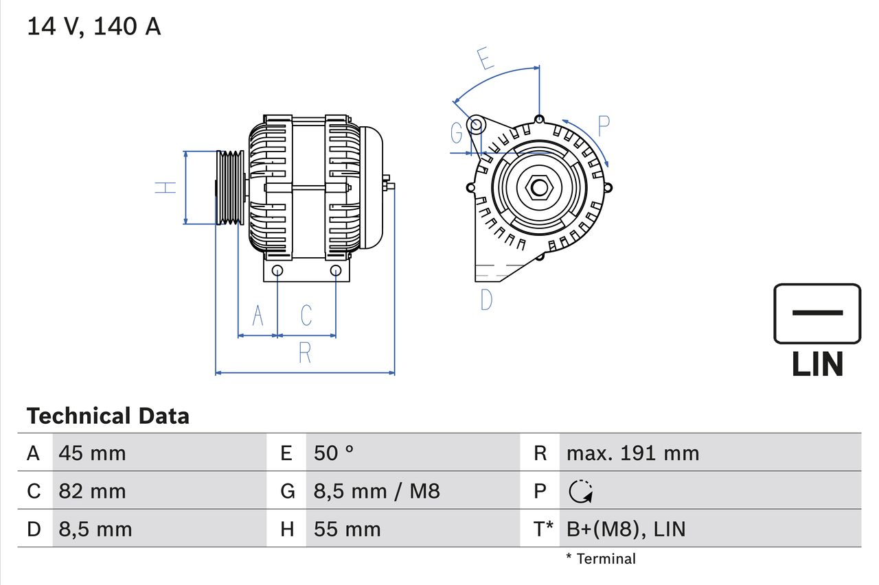 BOSCH 0 986 047 380 Alternator