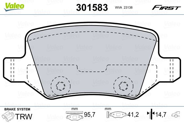 Brake Pad Set, disc brake 301583