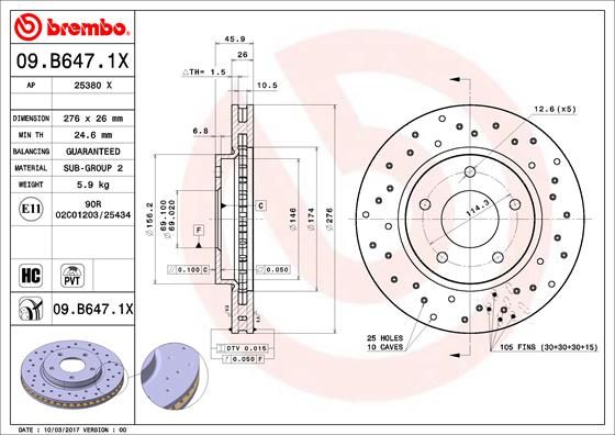 Brake Disc 09.B647.1X