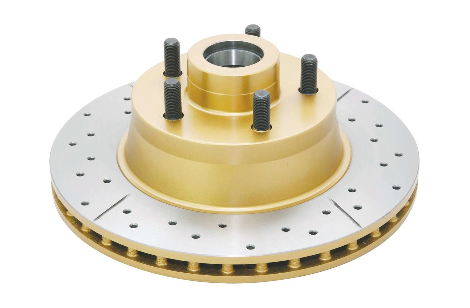 Street Gold Cross-drill/slotted KP [ Ford 75-95 XB-XF F ] HUB TYPE - TecDoc 1