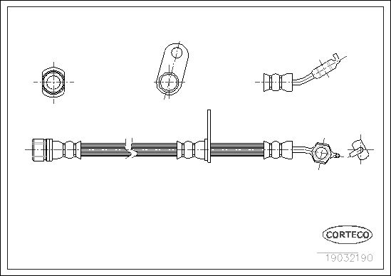 FLEXIBLE DE FREIN TOYOTA CARINA  0705