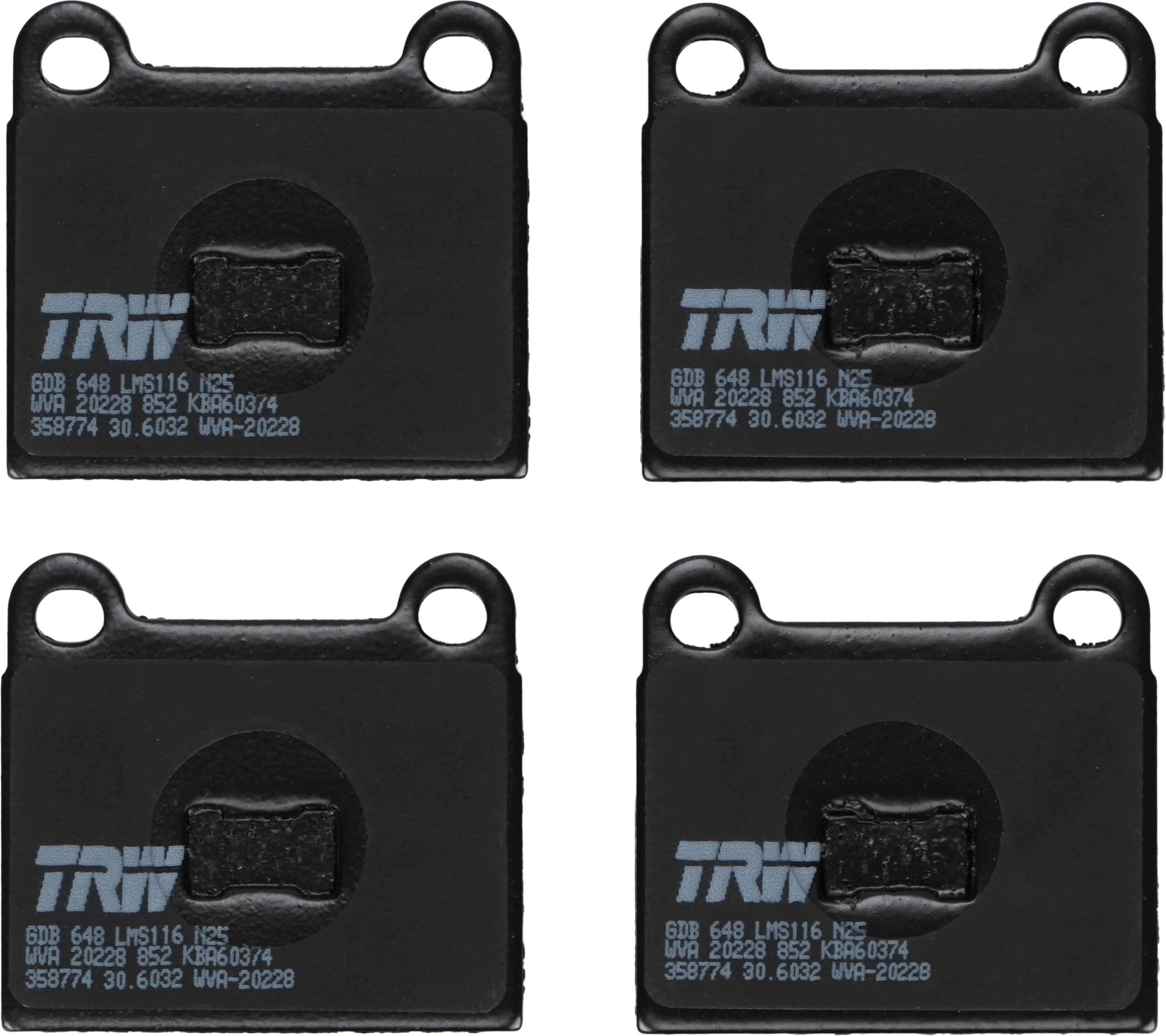 TRW GDB648 - Bremsbelagsatz, Scheibenbremse