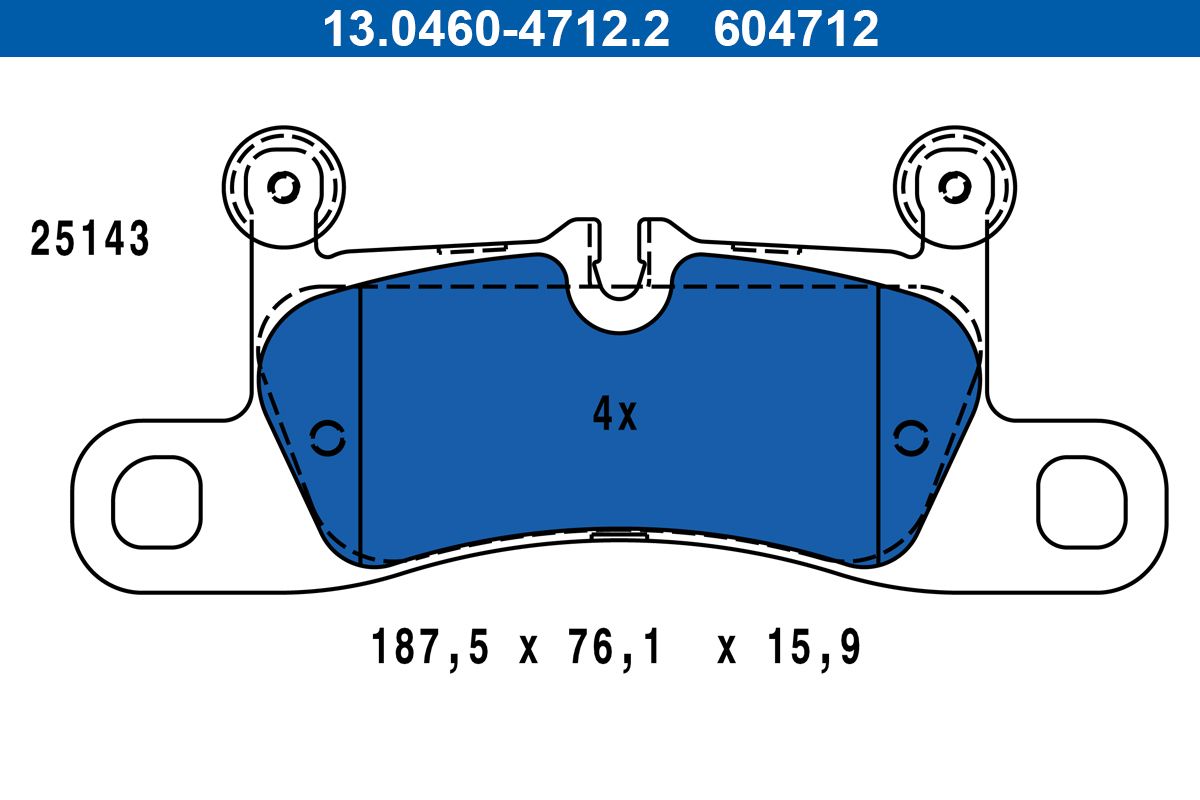 Brake Pad Set, disc brake 13.0460-4712.2