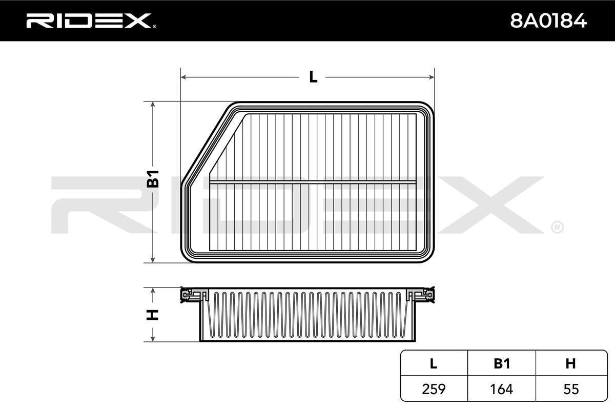 8A0184 RIDEX légszűrő