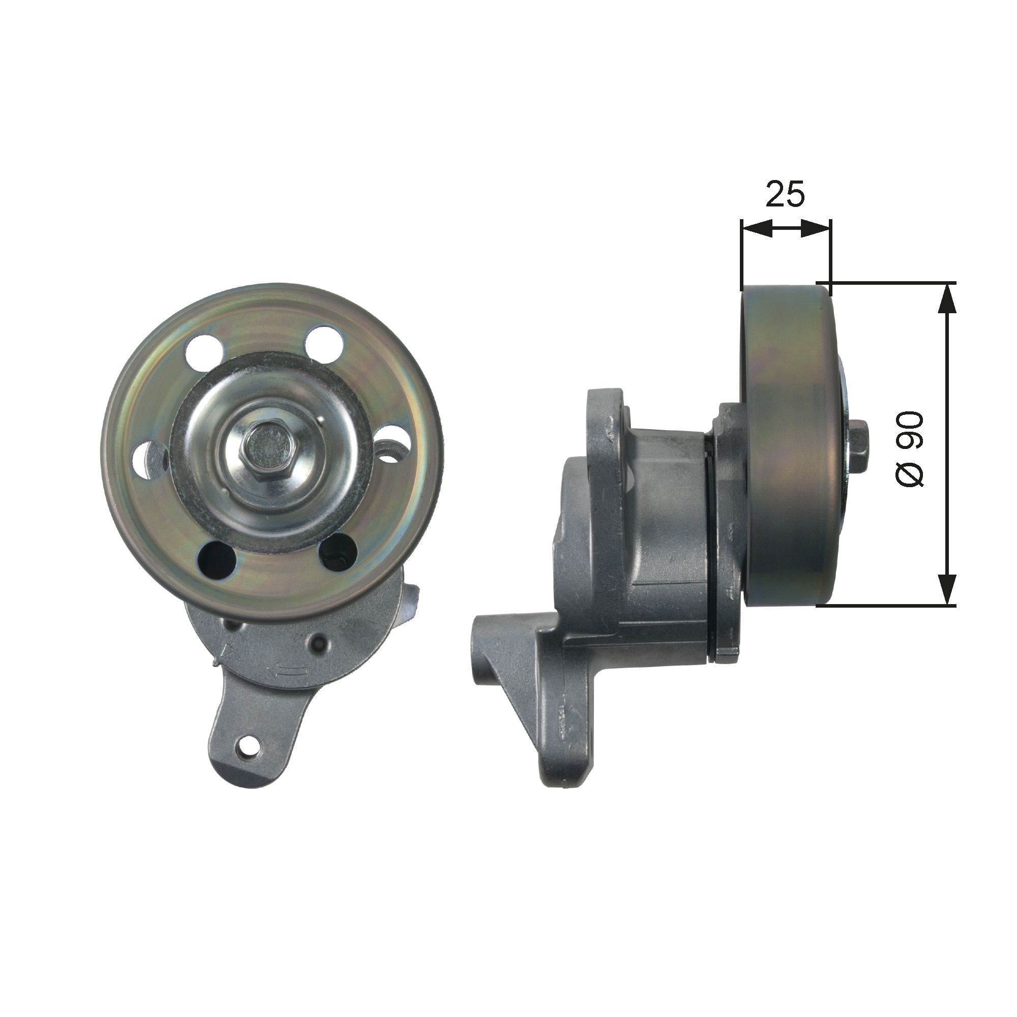 GATES T39154 Belt Tensioner, V-ribbed belt