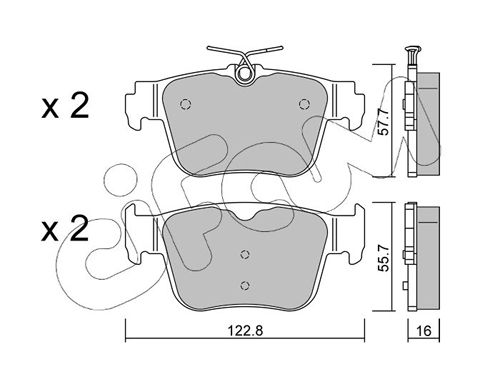 Brake Pad Set, disc brake 822-1317-0