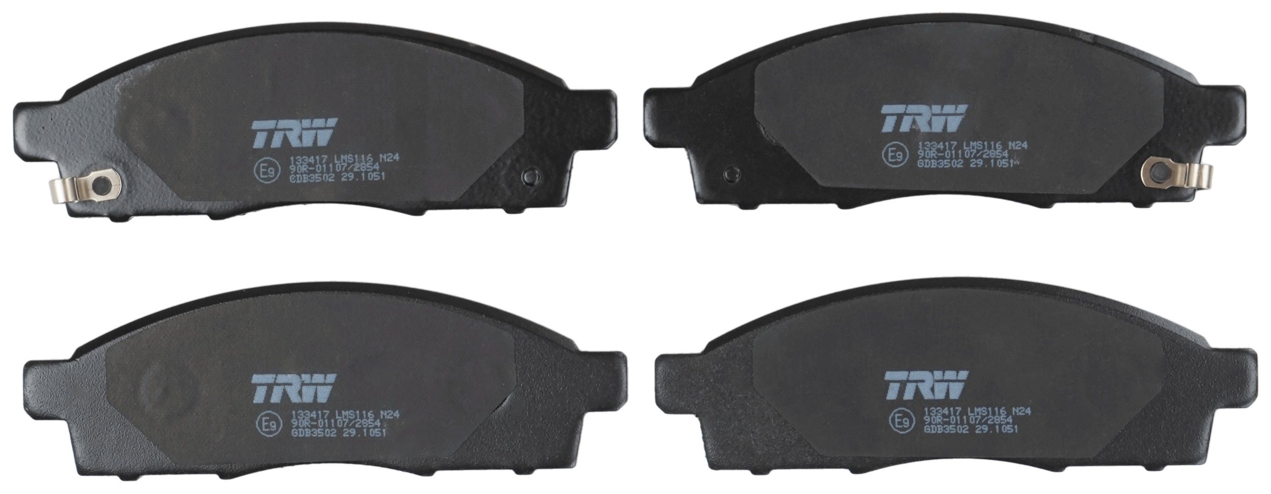 TRW DISC BRAKE PADS - TecDoc 2