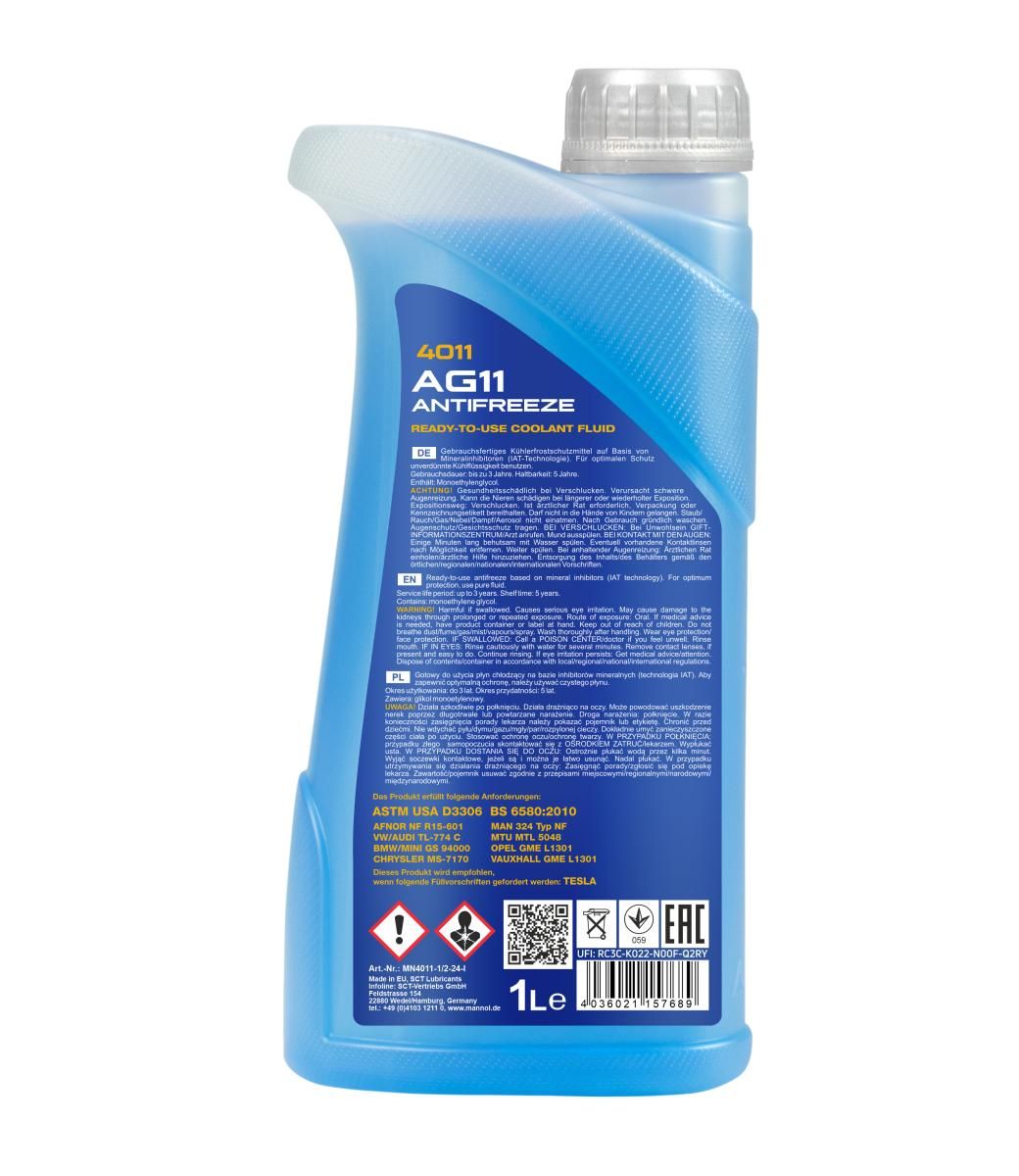 MANNOL Kühlerfrostschutz BLAU - 1 Liter MANNOL Kühlerfrostschutz BLAU - 1 Liter