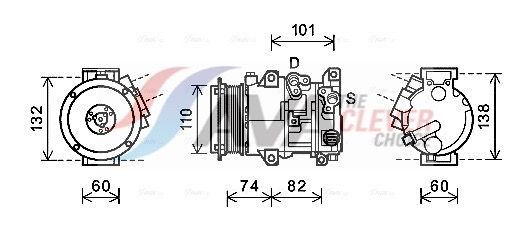 TOK628 AVA QUALITY COOLING kompresszor, klíma