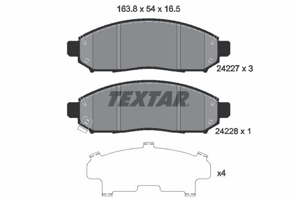 Brake Pad Set, disc brake 2422701