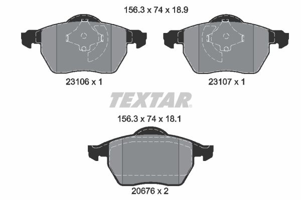 Brake Pad Set, disc brake 2310601