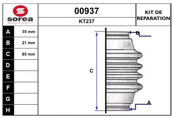 KIT D'ETANCHEITE 00937  .