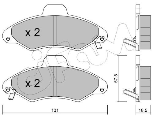 Bremsbelagsatz, Scheibenbremse