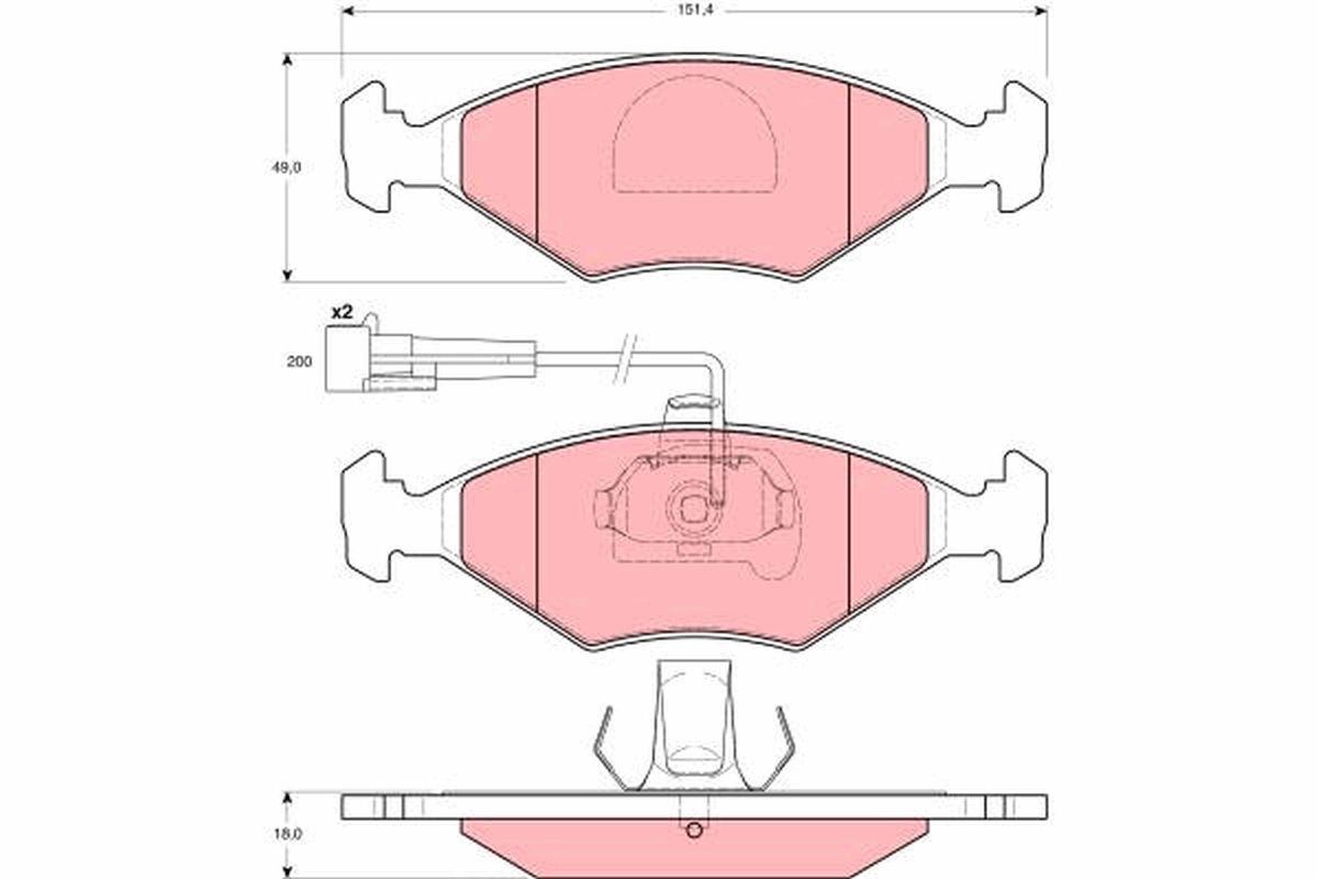 Brake Pad Set, disc brake GDB1393