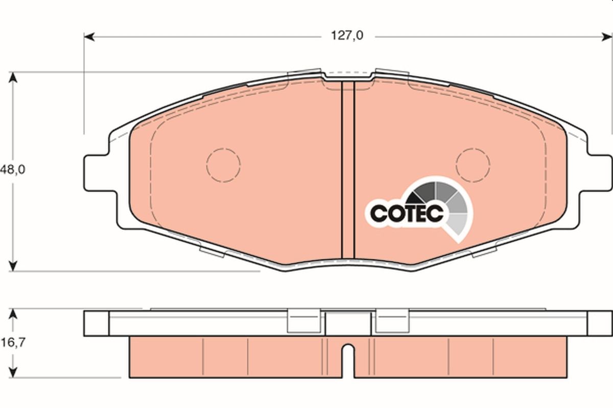 Brake Pad Set, disc brake GDB3195