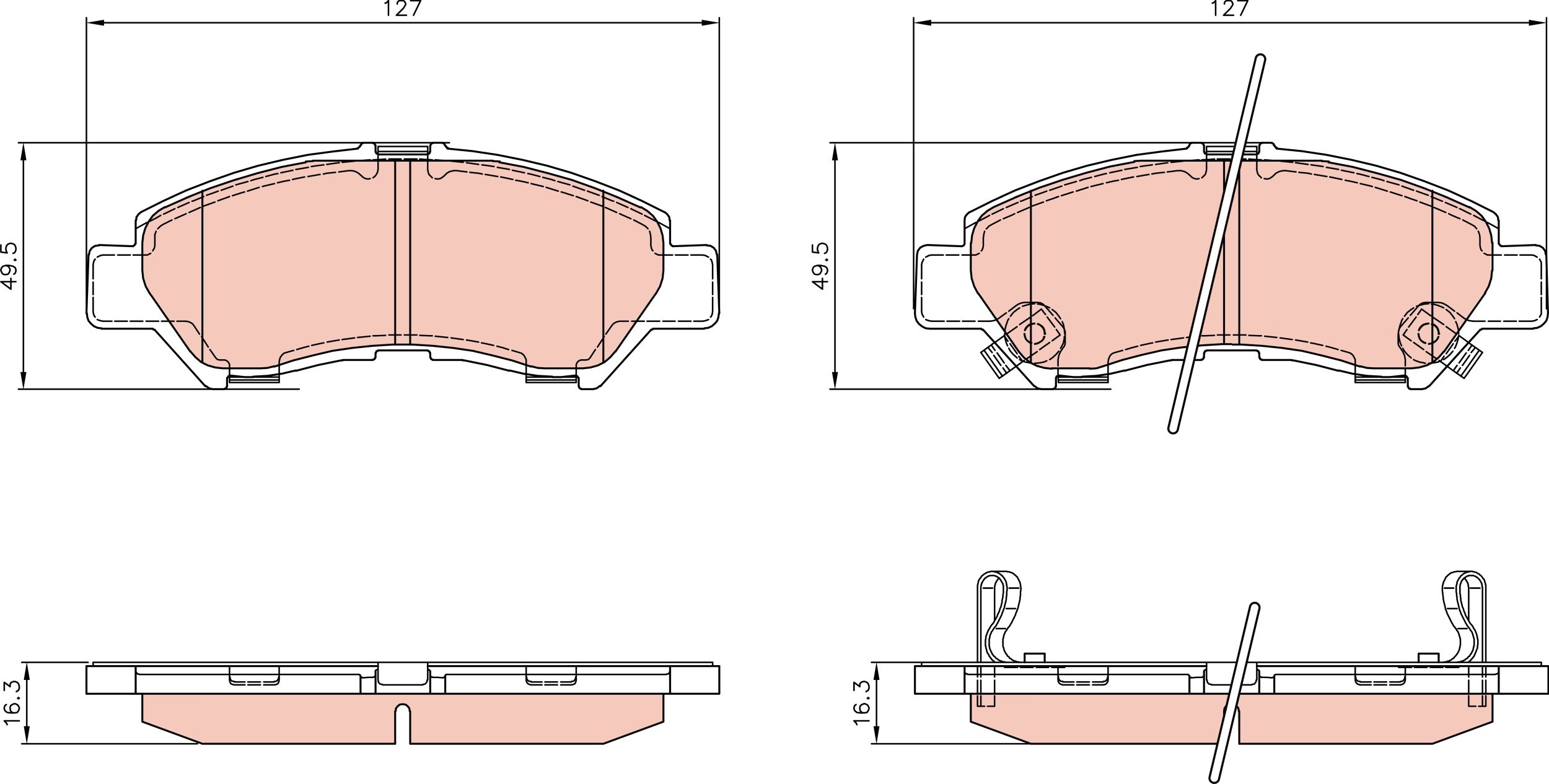 TRW DISC BRAKE PADS - TecDoc Only