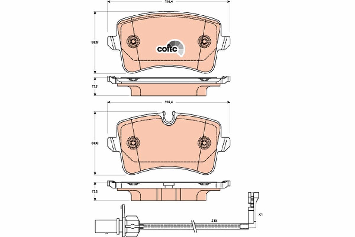 Brake Pad Set, disc brake GDB1902