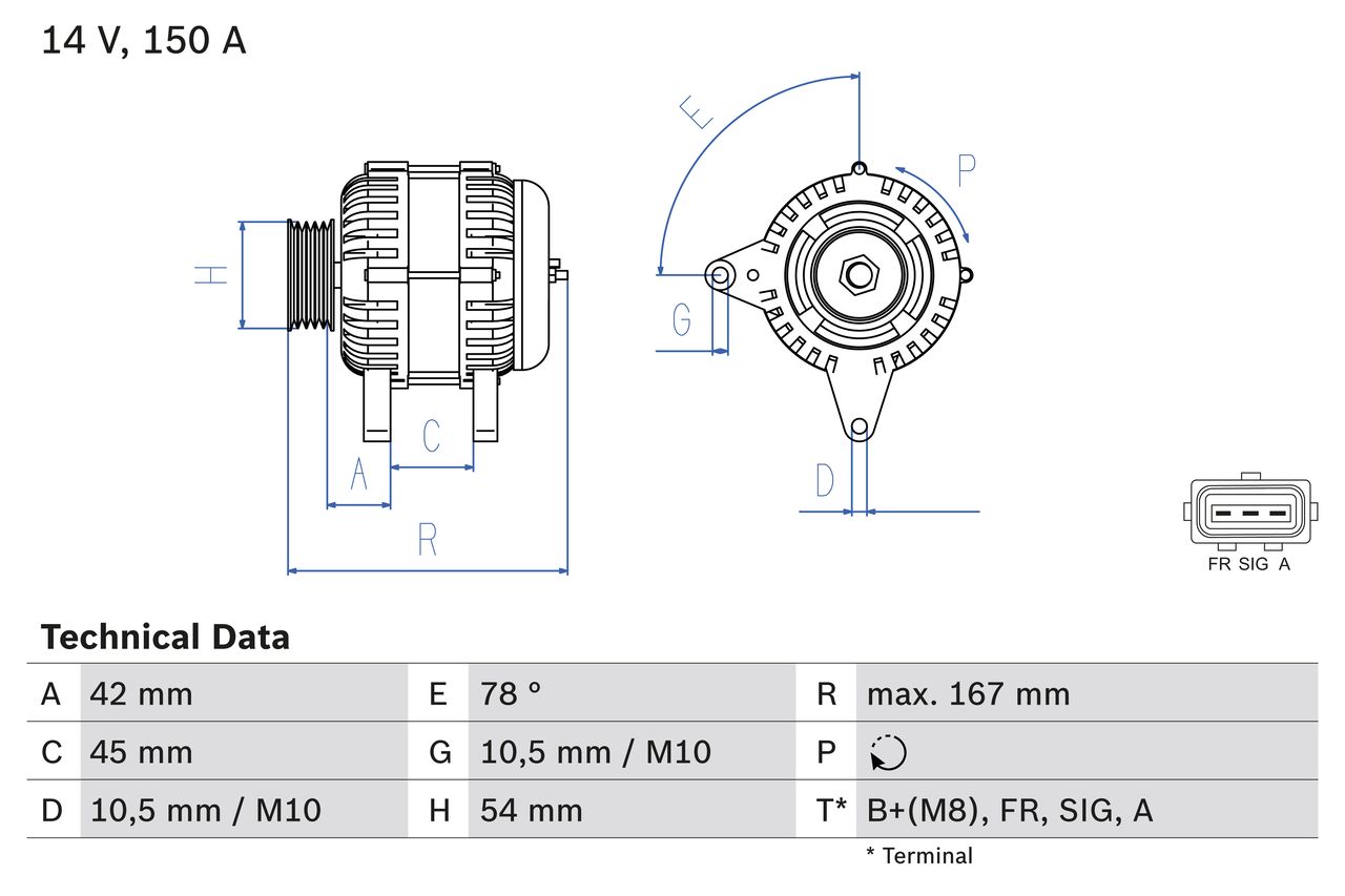 Alternator 0 986 049 071