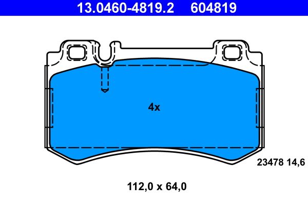 Brake Pad Set, disc brake 13.0460-4819.2