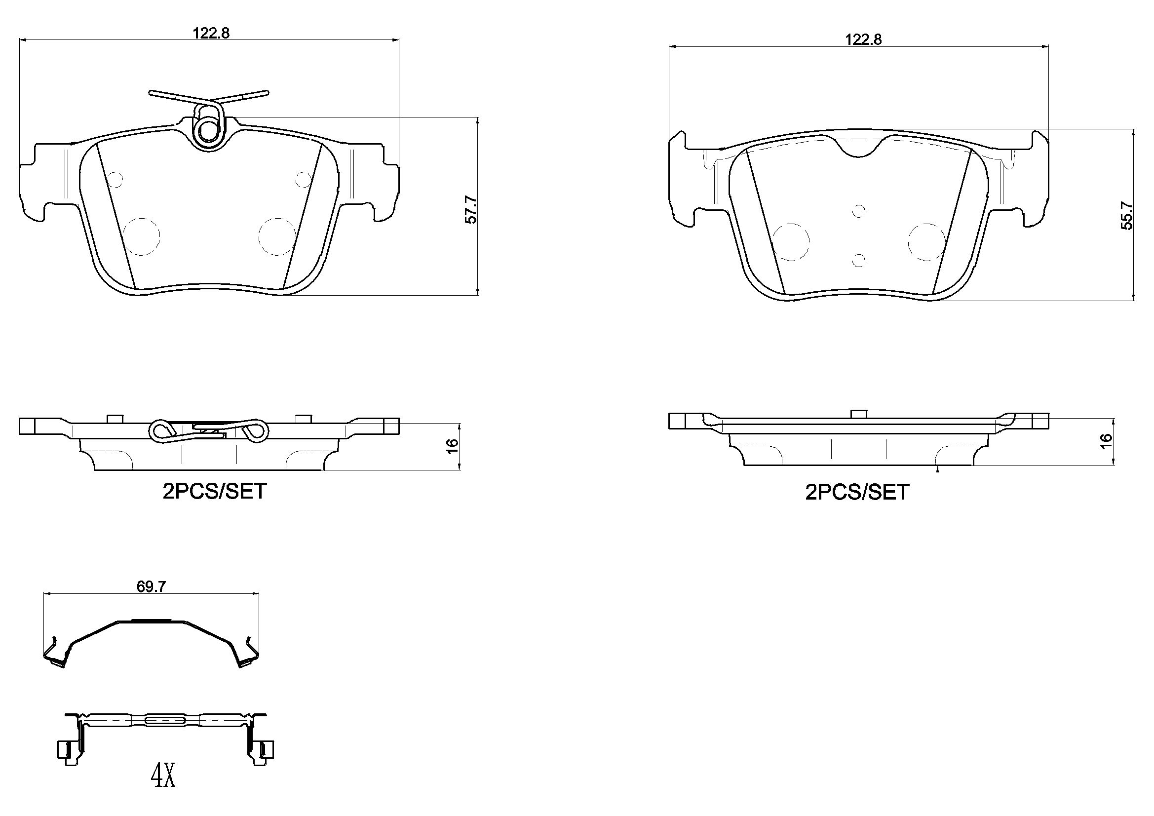 Brake Pad Set, disc brake P 85 184