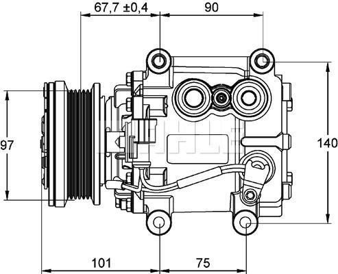 090.845.016.310 BV PSH Mahle New kompresszor, klíma