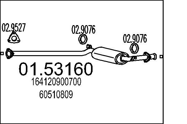 Mittelschalldämpfer