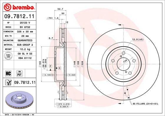 Brake Disc 09.7812.11